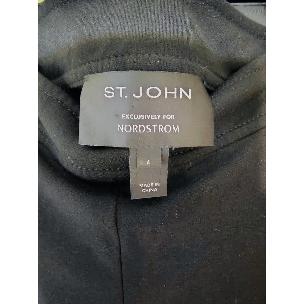 St. John Black Knit Pull On Pants size 4